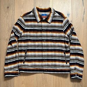 Opening Ceremony Flannel Striped Multicolor Jacket Size Large